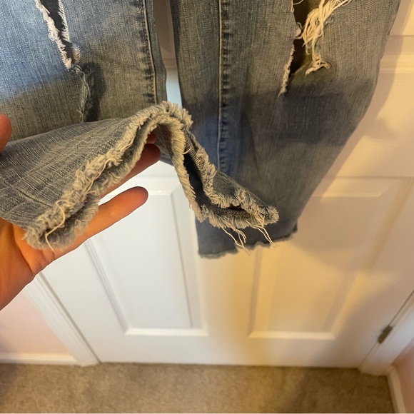 Torrid Crop Boyfriend Distressed Jeans - Picture 3 of 7